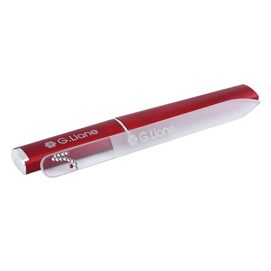 Crystal Nail File With Austria Crystals – Professional Nail File In Case Manicure Pedicure Kit For Natural Nails Acrylic Nails Gels Nails Manicure Tools For Home And Salon (Red Highheel)
