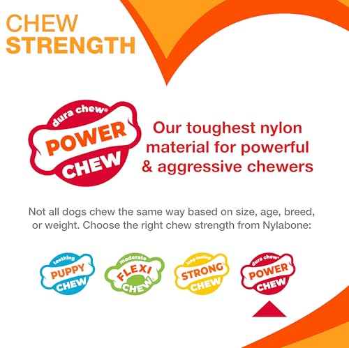 Original Bone Power Chew Toy for Dogs, Durable & Tough Dog Toys for Aggressive Chewers, Original Flavor, Large - Up to 50 Ibs, 1 Count