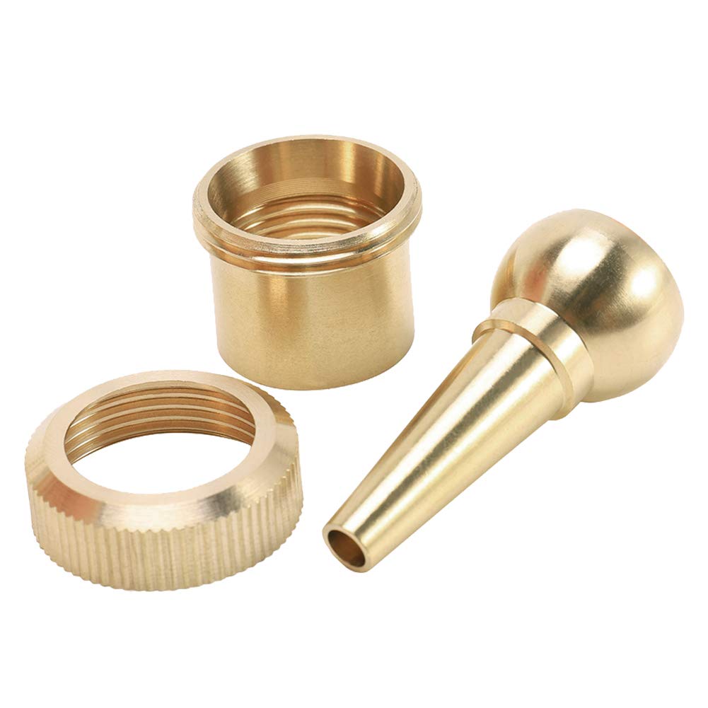 6Pcs 1/2 DN15 Fountain Nozzle Brass Adjustable Direction Jet Water Spray Sprinkler Head for Garden Pond Amusement Park Museum Landscaping Use