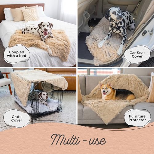 Calming Shag Dog Blanket, Taupe, 30 x 40