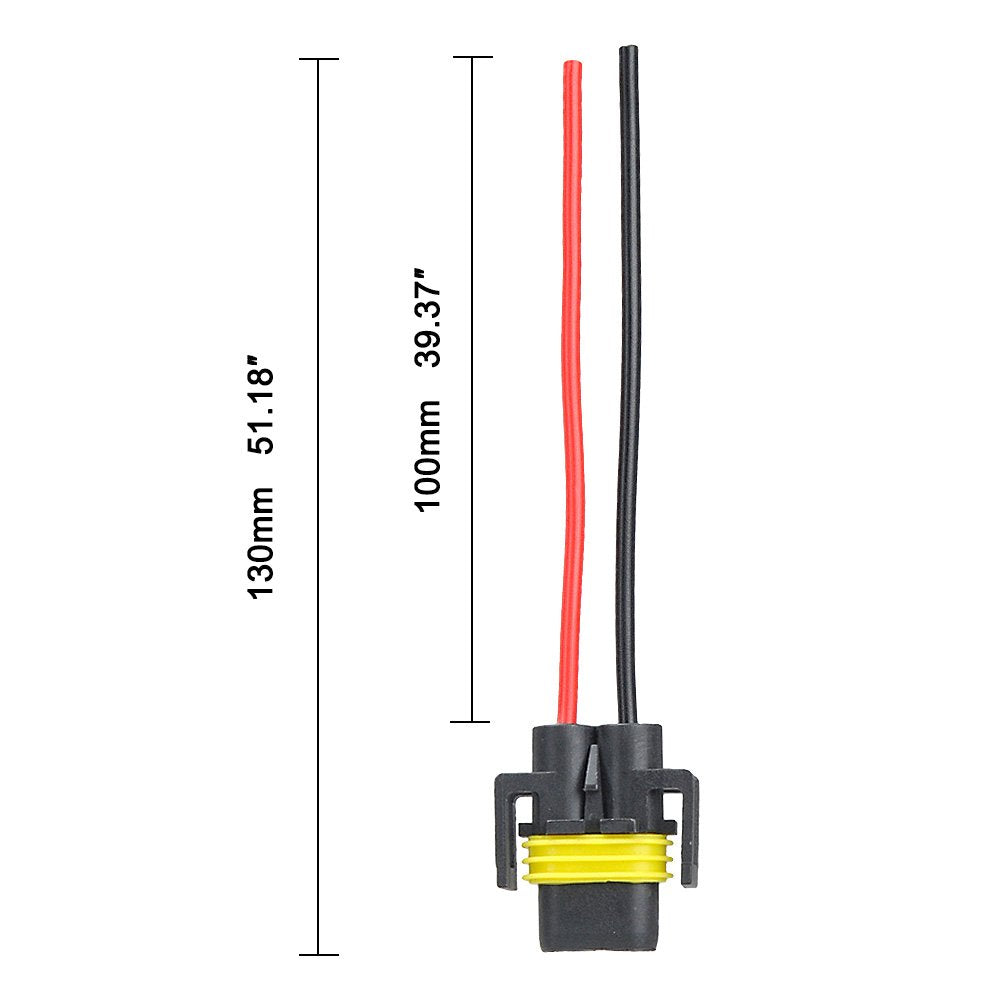 Fog Light Connector, 2 Sets H11 H9 H8 880 881 Adapter Female and Male Connector Pigtail Socket Wiring Harness for Headlight Fog Light
