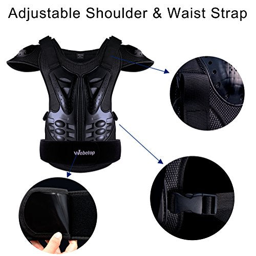 Motorcycle Chest Protector Adults Dirt Bike Body Chest Spine Protector Armor Vest for Skiing M