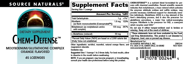 Chem-Defense - 45 Orange Lozenges