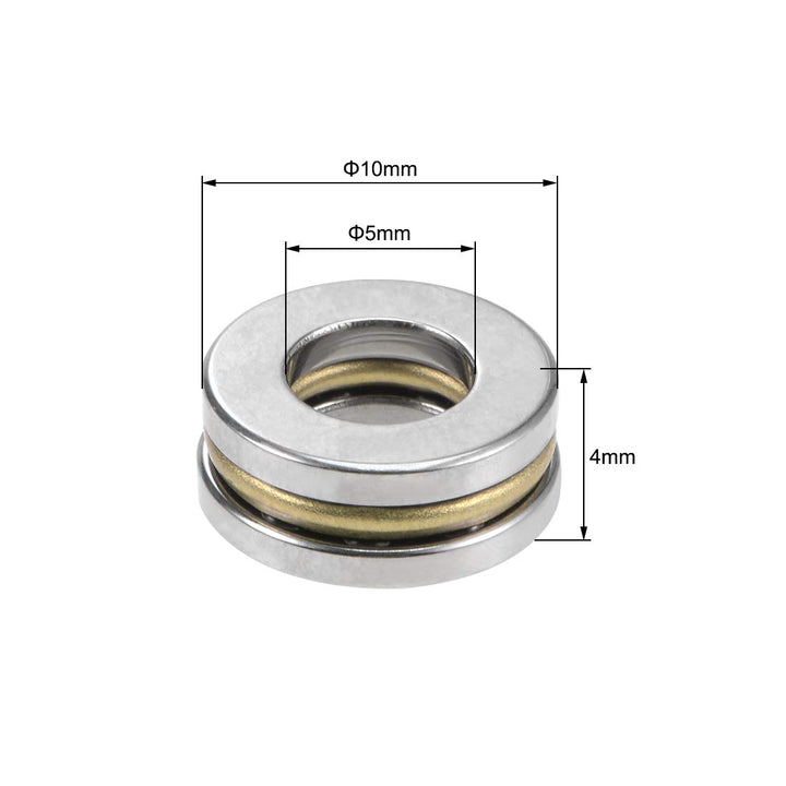 F5-10M Thrust Ball Bearings 5mm x 10mm x 4mm Chrome Steel Single Direction 10pcs