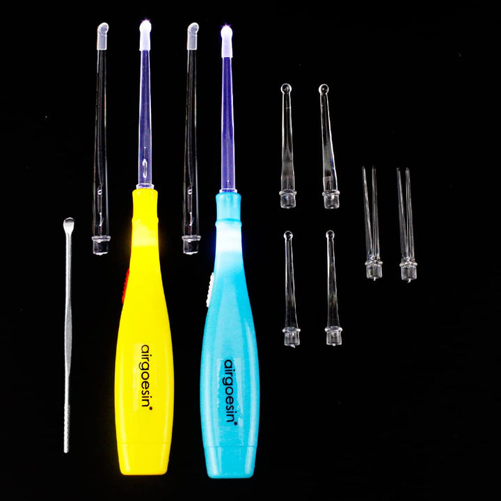 Airgoesin Long Tips Lighted Tonsil Stone Remove Tool for Tonsilloliths Pick Treatment Deluxe Kit Oral Cleaner