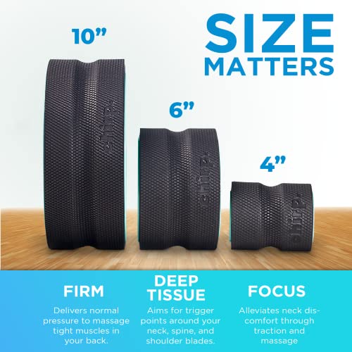 Wheel Foam Roller - Targeted Back Foam Roller for Back Pain Relief, Deep Tissue Muscle Massage, Trigger Point Round High Density Foam Roller for Physical Therapy & Exercise, 3-Pack Mint