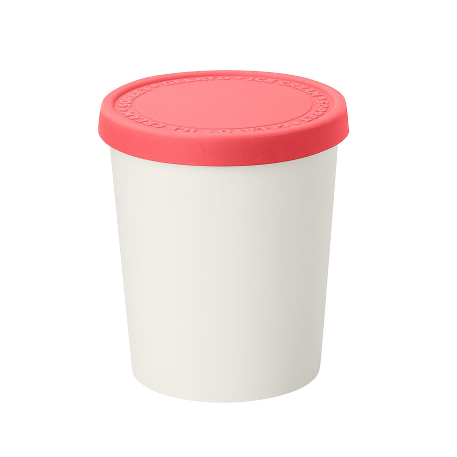 Sweet Treat, Reusable Ice Cream Container for Homemade Ice Cream, Raspberry - 1 Quart Stackable Storage Tubs with Silicone Lids for Freezer - BPA-Free & Dishwasher-Safe