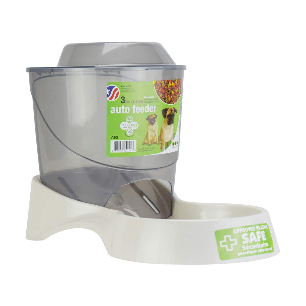 Pets Small Gravity Auto Feeder for Cats/Dogs, 3 Pound Capacity GRAY