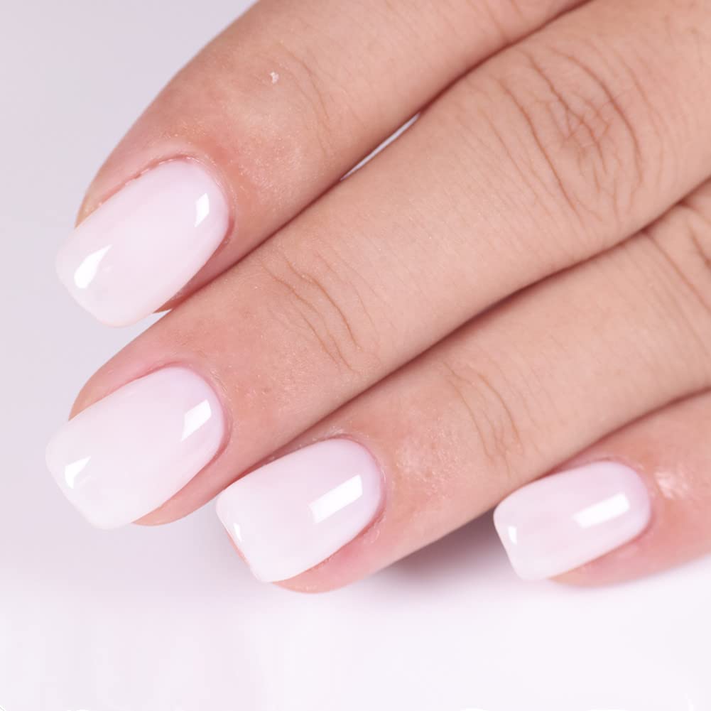 MEMEDA Nail Gel Polish Spring Summer Nail Art Colors Nude Milky UV LED Soak Off Clear Nail Gel Kit…