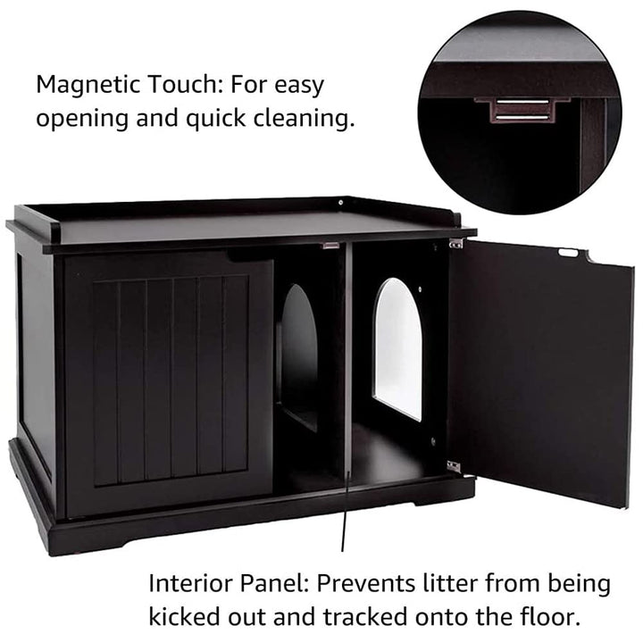 Cat Litter Box Enclosure Furniture, Cat Washroom, Hidden Litter Box Cover, Cabinet for Large Cat, Dog Proof Cat Litter Boxes, Hideaway Litter Box, Cat House, Espresso