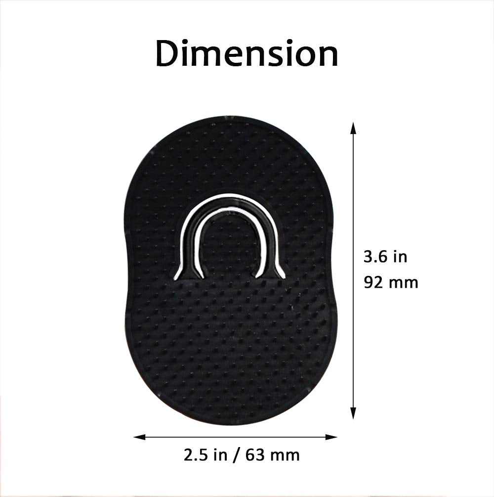 Pocket Scalp Massager Brush for Men's Short Hair - Portable Soft Palm Hair Brush and Shampoo Combs, Set of 6, Black