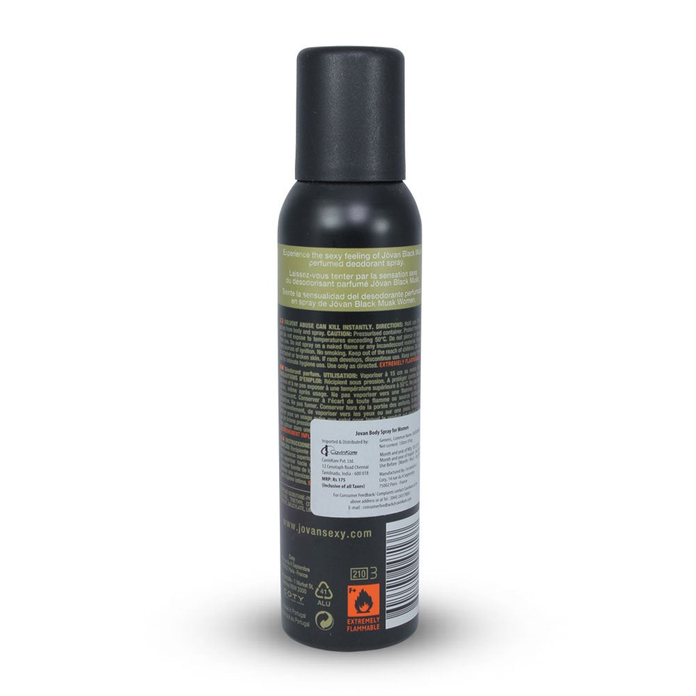 Black Musk Body Spray for Women, 150ml