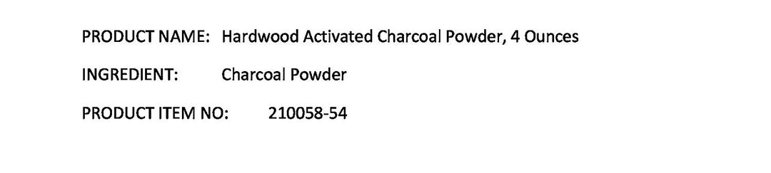 Food Grade US Hardwood Activated Charcoal Powder, 4 Ounces