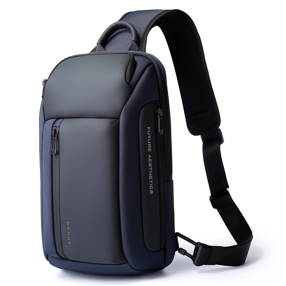 Shoulder Bag for Men, Waterproof Crossbody Sling Backpack for Men… (7566Blue)