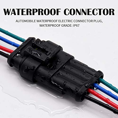 4 Pin Connector Waterproof Connector, Male and Female Way 16 AW Wire Suitable for car Truck, Boat and Other Wire Connection 5 kit