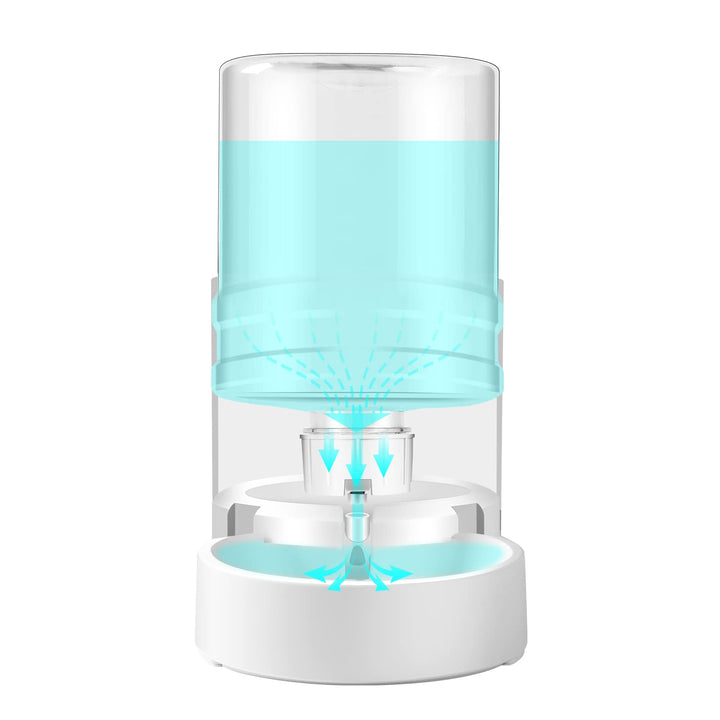 4L Pet Water Dispenser Without Electricity Unplugged Automatic Water Bowl Dispenser Gravity Water Dispenser for Cats Water Self Feeder Dog Fountain Dogs Bowl Bottles for Kitten Puppy