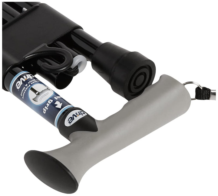 RTL10370BK Walking Stick with Gel Grip Handle, Black
