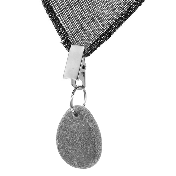 Tablecloth Weights Hangers, Tablecloth Pendant Stone Table Cover Weights with Metal Clips for Outdoor Party Picnic Table Decoration (Grey (6pcs))