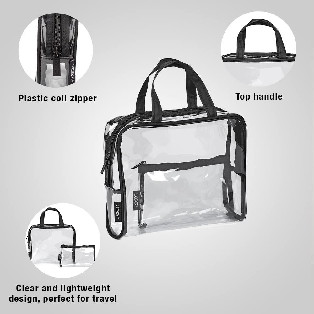 Allegro by Scunci Basics Clear Pvc 2Pc Jr Weekender Set