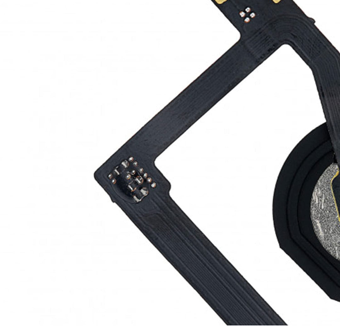 Home Button Replacement for iPad Mini 5 2019 7.9 inch A2133 A2124 A2125 A2126 Incl Flex Cable Connector -White(Silver Ring)