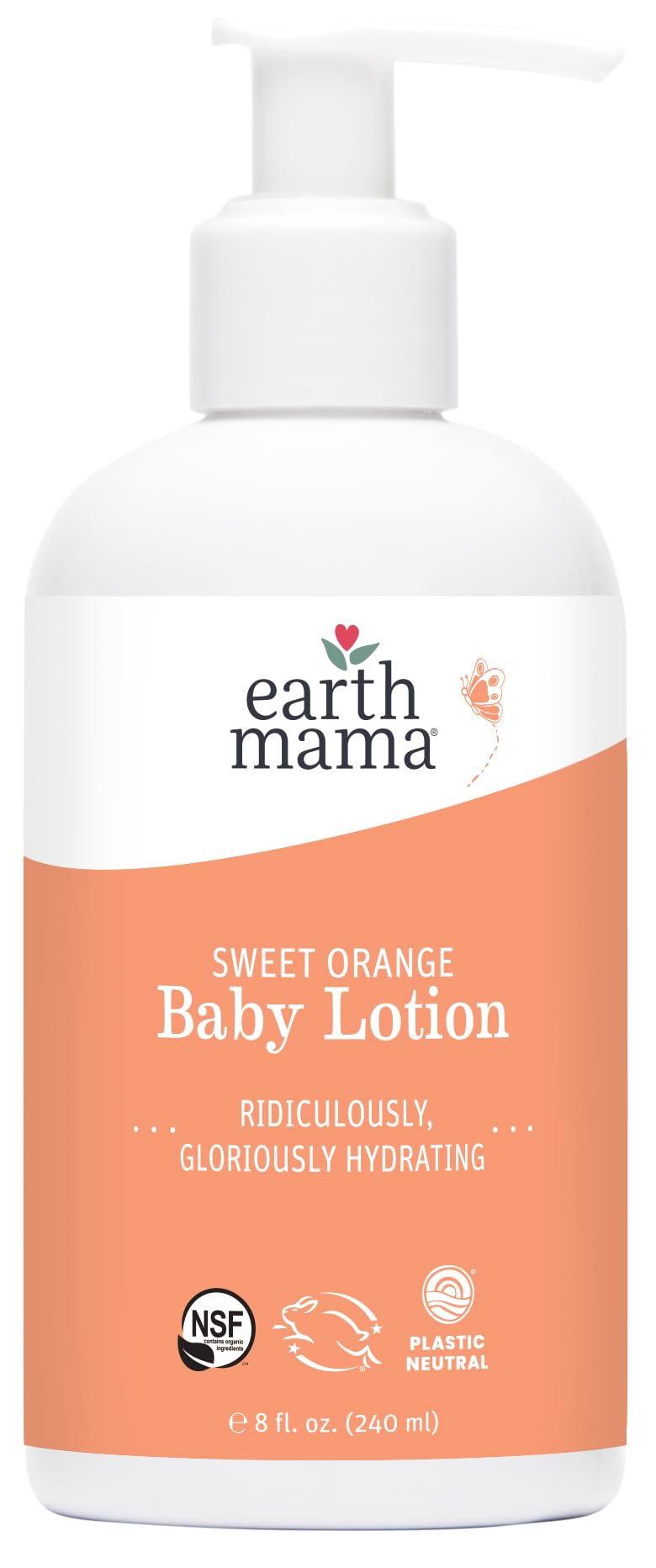 Sweet Orange Baby Lotion | Moisturizing Body Lotion for Dry Skin, Newborn Baby Lotion Sensitive Skin Care, Face Lotion for Babies & Kids with Shea Butter, Calendula & Aloe, 8 Fl Oz