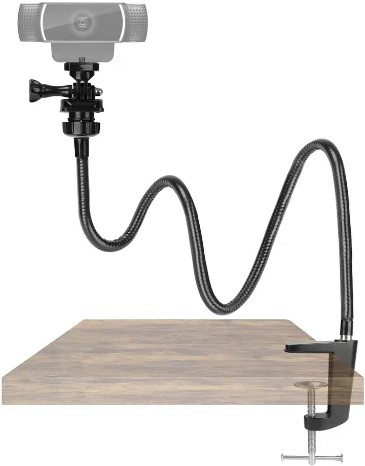 25 Inch Webcam Stand - Enhanced Desk Jaw Clamp with Flexible Gooseneck Stand for Logitech Webcam C920,C922,C922x,C930,C615,C925e,Brio 4K AMWS02