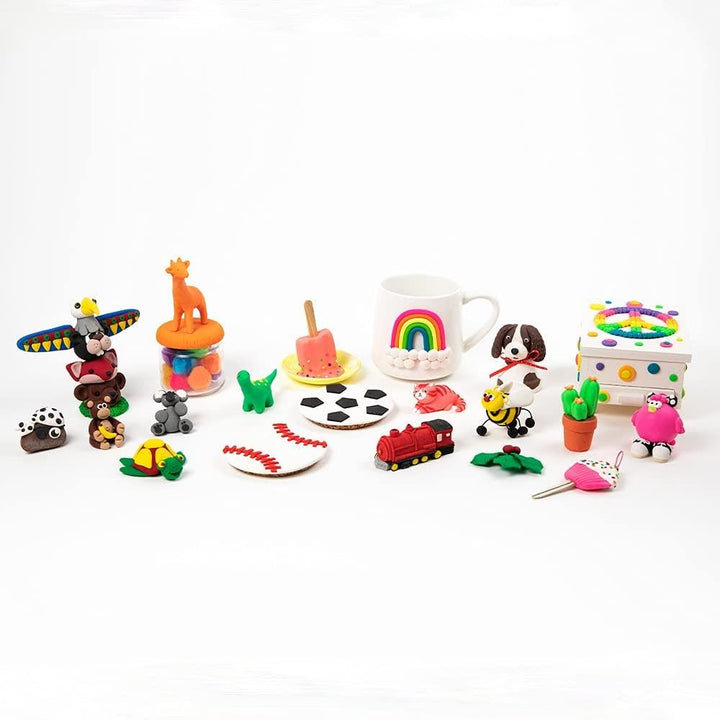 III 12 Bright Colors of Polymer Oven-Bake Clay, Non Toxic 12 oz., great for modeling, sculpting, holiday, DIY & school projects.Great for kids & beginners!