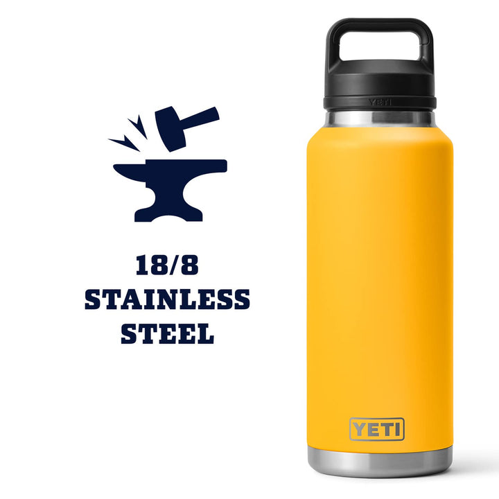 Rambler 46 oz Bottle, Vacuum Insulated, Stainless Steel with Chug Cap, Alpine Yellow