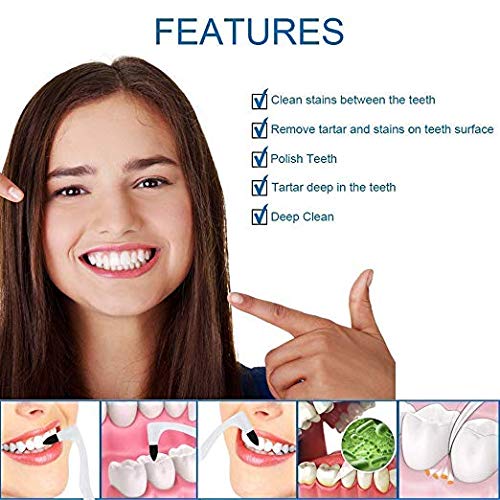 Teeth Stain Remover,Tooth Stain Plaque Remover Dental Tool Kit for Teeth Whitening Polishing,2 pack