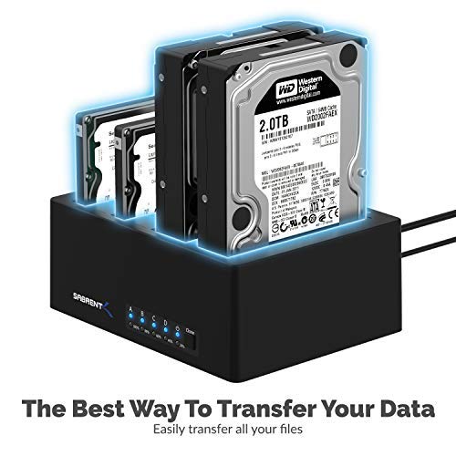 Docking Station SSD/External Hard Disk/HDD 2.5/3.5 inch, USB 3.2 Gen 1, 4 Slots for SSD/HDD, with Power Supply and Fan, for SATA SSD/HDD, with 4 Separate ON/Off switches (DS-U3B4)