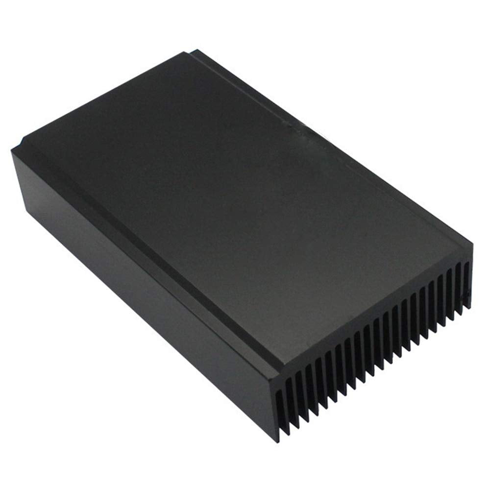 Black Aluminum Heatsink, Aluminium Heat Diffusion Cooling Fin 120 x 69 x 27mm/ 4.72(L) x 2.72(W) x 1.06(H)