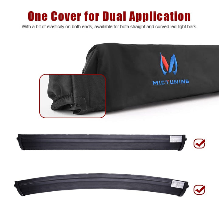 22 inches Universal Straight and Curved LED Light Bar Cover - Water-Resistant, Windproof, Dustproof, Snowproof Scratch-Proof Protective Sleeve