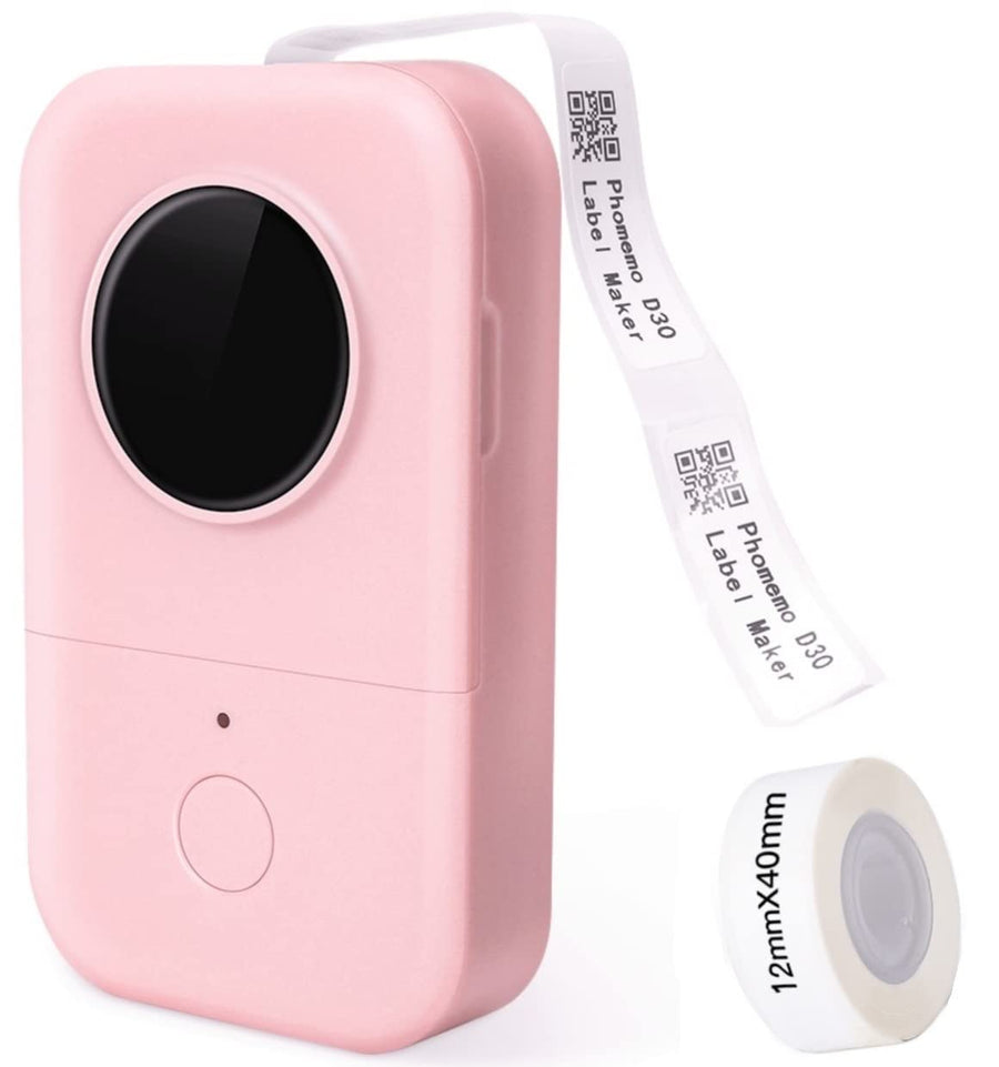 Labeler Label Maker,Portable Bluetooth Thermal Label Makers,Compatible for Android & iOS System Gift for Man,Women - Baby Pink