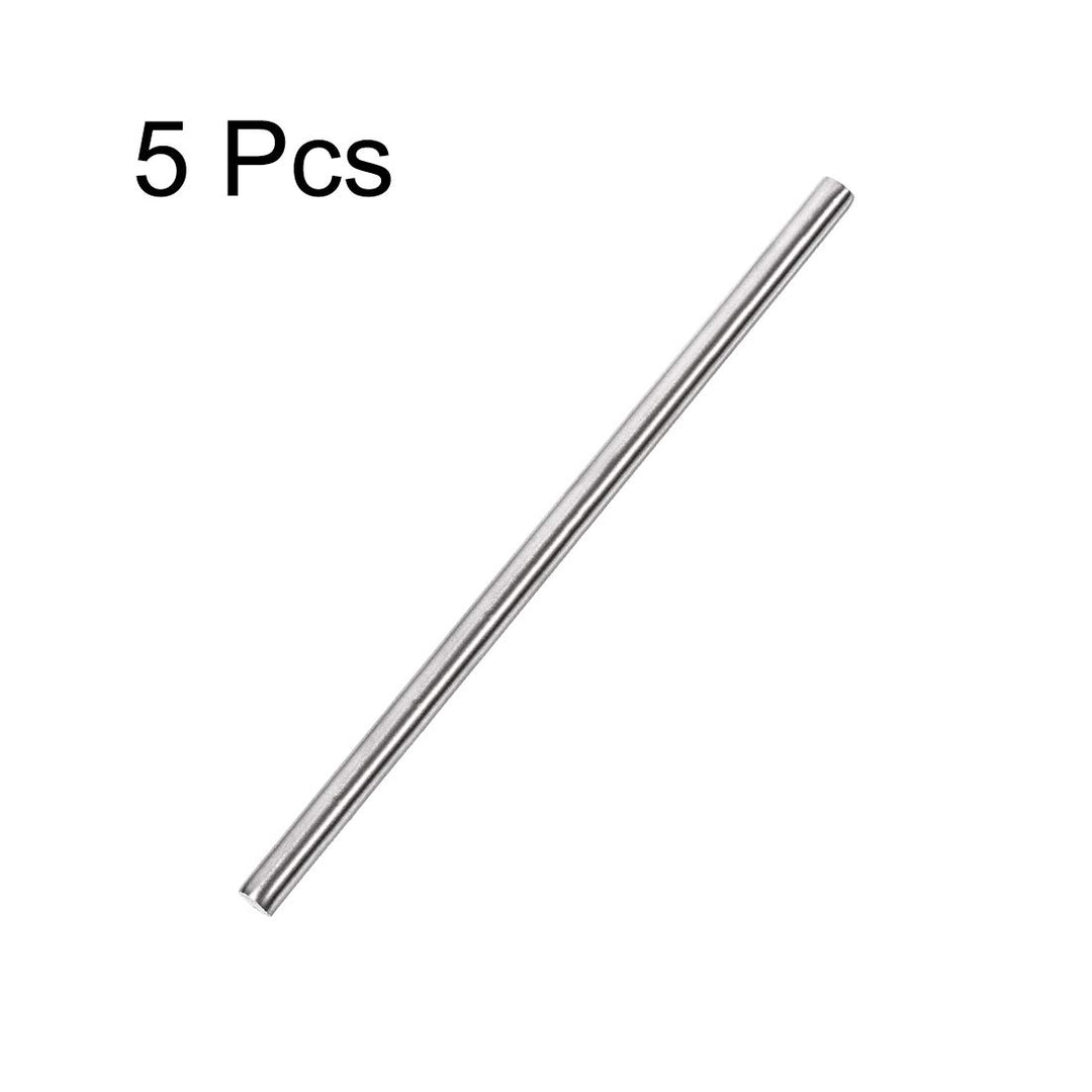 6mm x 200mm 304 Stainless Steel Solid Round Rod for DIY Craft - 5pcs
