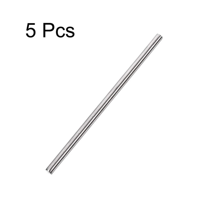 6mm x 200mm 304 Stainless Steel Solid Round Rod for DIY Craft - 5pcs