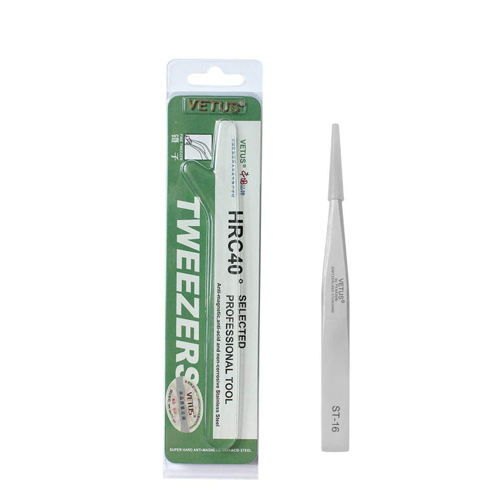 Tweezer Stainless Steel Non-magnetic Pointed Tip Professional Eyelash Eyebrow Switzerland Standard ST-16