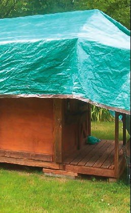 10' x 12' Brown/Green Reversible Full Size 7-mil Poly Tarp Item #110128