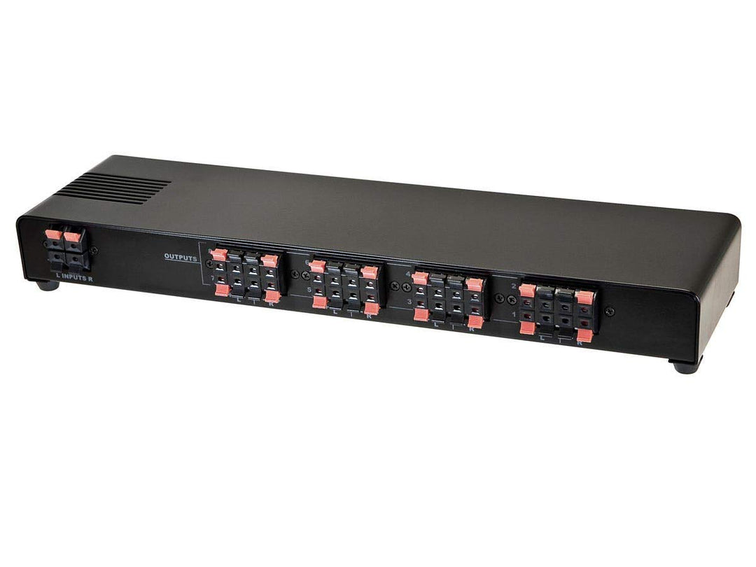 108230 8-Channel Speaker Selector - Black With Impedance Matching Protection, Up To 200 Watts Per Ch. Perfect for Home Theater Audio