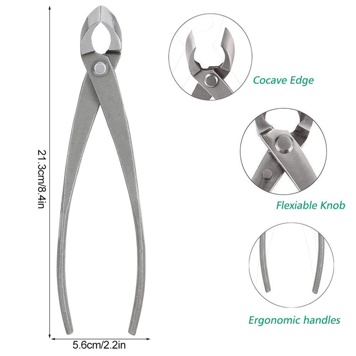LAVEN Branch Cutter 8inch Concave Cutter Bonsai Tools Carbon Steel Gardening Shears Scissors Tools