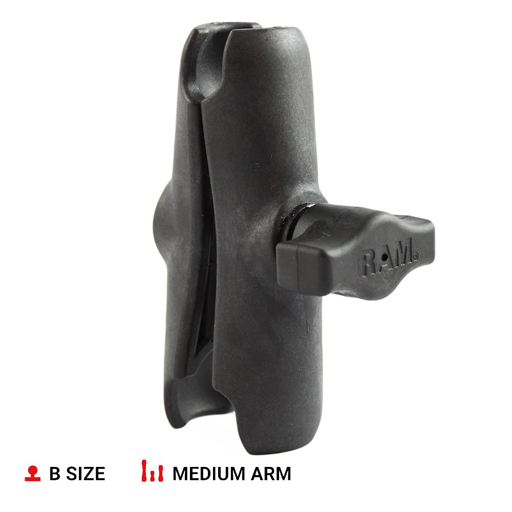 RAM Mounts RAP-B-201U Composite Double Socket Arm with Medium Arm Compatible with RAM B Size 1 Ball Components