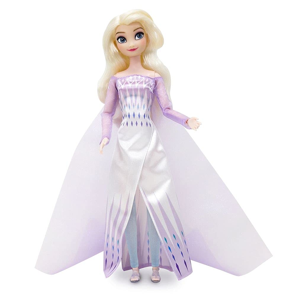 Store Official Princess Classic Doll (Elsa from Frozen 2), 11 Inches, Includes Brush with Molded Details, Fully Posable Toy in Classic Outfit Princess Toys for Girls