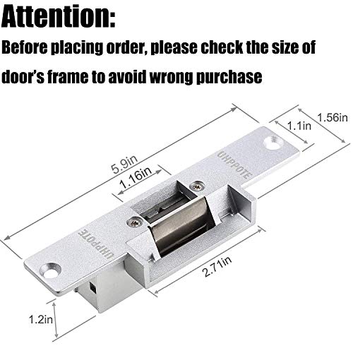 Electric Strike Door Lock Fail-Safe for Access Control System Deadlatches or Cylindrical Locksets