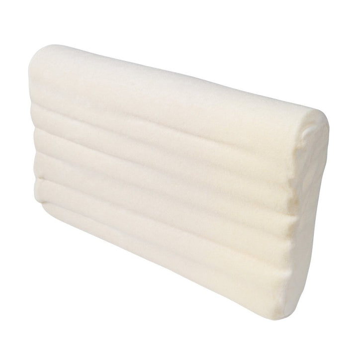 Contour Memory Foam Pillow for Excellent Neck Support, Cervical Pillow, with Soft Cream Terry Cloth Cover