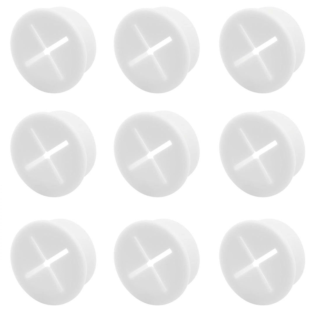 12PCS 1inch/25mm Flexible Wire Rubber Grommets, Desk Grommet, Cable Cord Grommet, for Desk and Other Furnitures Wire Hole Cover Cable Management Wire Cable Organizer, White