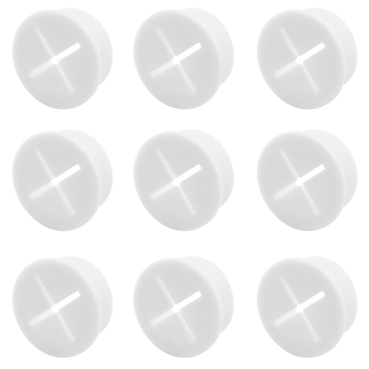 12PCS 1inch/25mm Flexible Wire Rubber Grommets, Desk Grommet, Cable Cord Grommet, for Desk and Other Furnitures Wire Hole Cover Cable Management Wire Cable Organizer, White