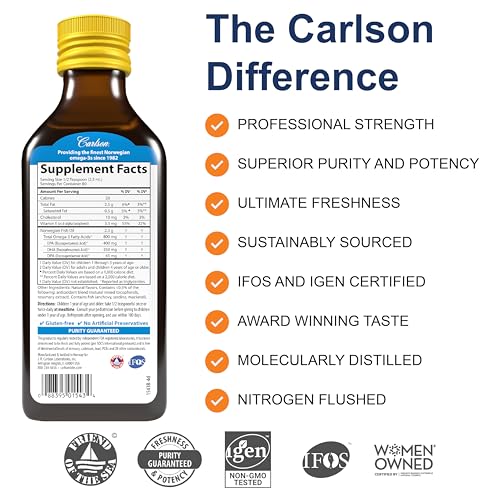 - Kid's The Very Finest Fish Oil Liquid, 800 mg Omega-3s, Norwegian, Wild-Caught Fish Oil, Omega 3 Liquid for Kids, Sustainably Sourced, Lemon, 200 ml