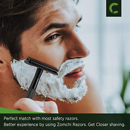Safety Razor for Women, Butterfly Open Safety Razor with 10 Blades,Men's Razor with a Delicate Box,Free of Plastic (Rose Gold Razor Stand Style)