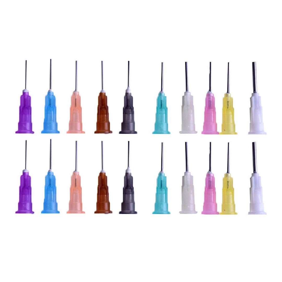 Needle with industry Syringe Set-10pcs 3ml,5ml,10ml,20ml, 30ml with 20pcs Different Size 1/2 Stainless Blunt Tip Needle Used for DIY manual dispensing, ink, etc.