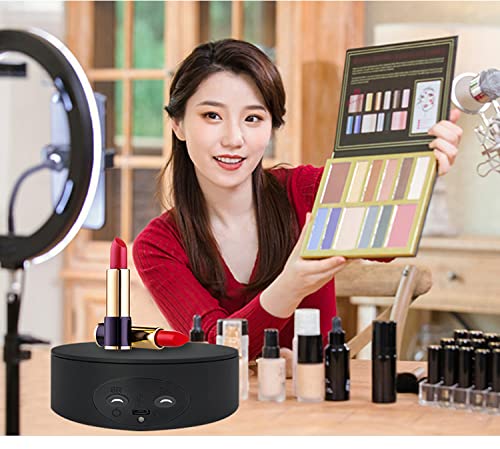 Rotating Display Stand ,5.2 4.4lb Load Cup Display Stand Turner For Tumblers, Spinning Display Stand,Motorized Tumbler Display Turner For Glitter Cups Photography Small Arts Pruducts (Black)