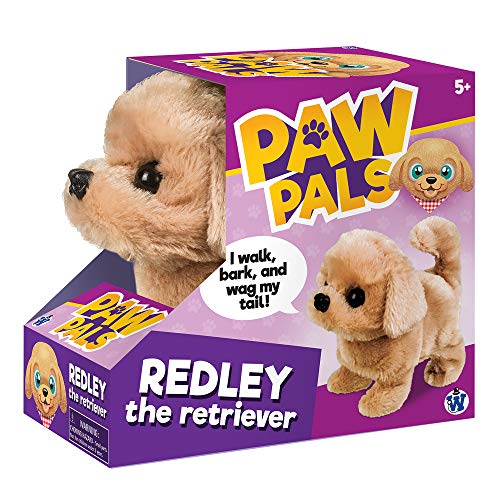, Inc. Redley the Retriever - Cute, Cuddly, Plush Battery Operated Dog Toy Walks, Wiggles, and Barks with Sound